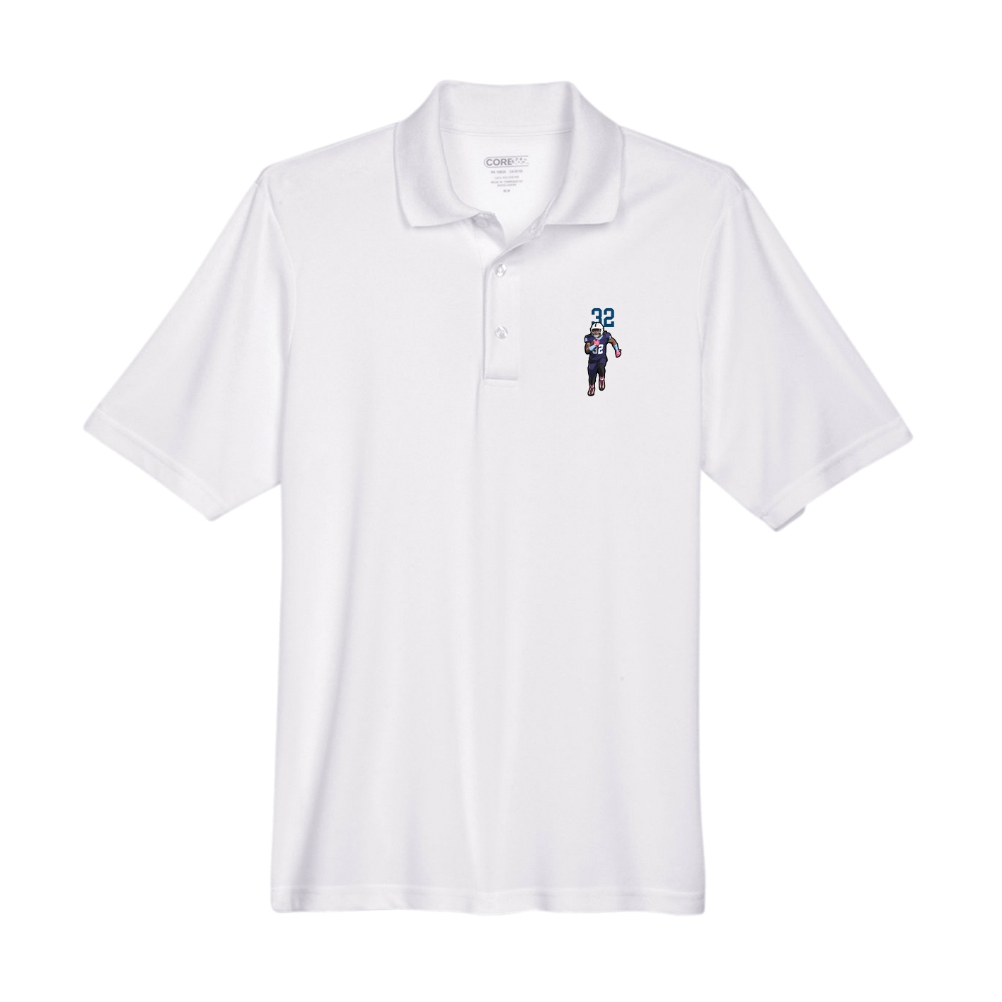 Performance Polo — Number Top in White