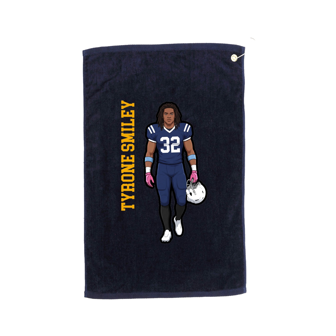 Golf Towel — Name Vertical in Navy