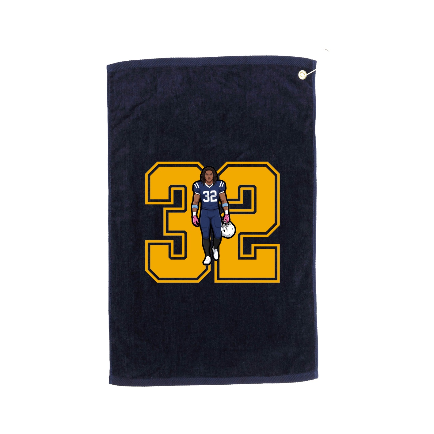 Golf Towel — Number in Navy