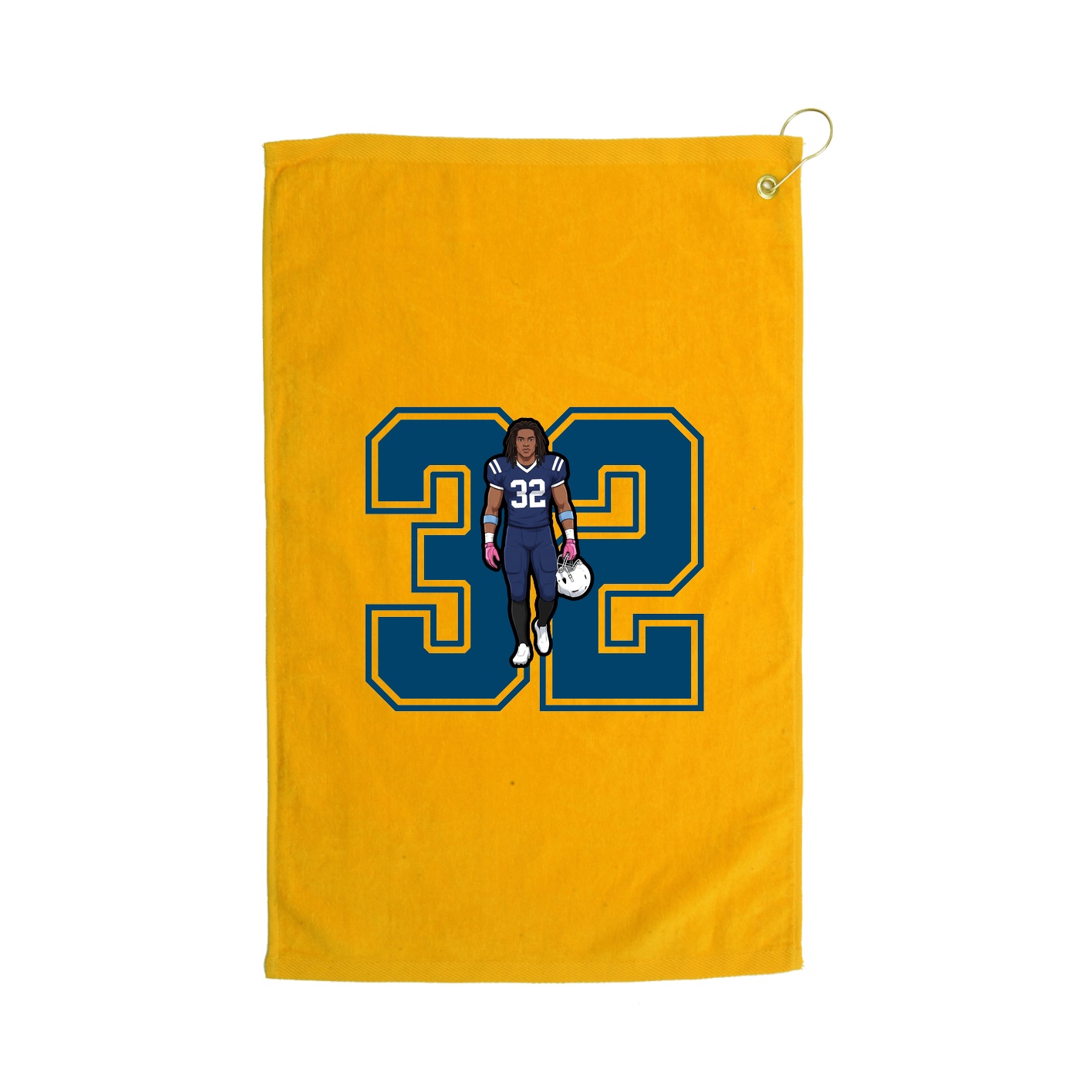 Golf Towel — Number in Gold