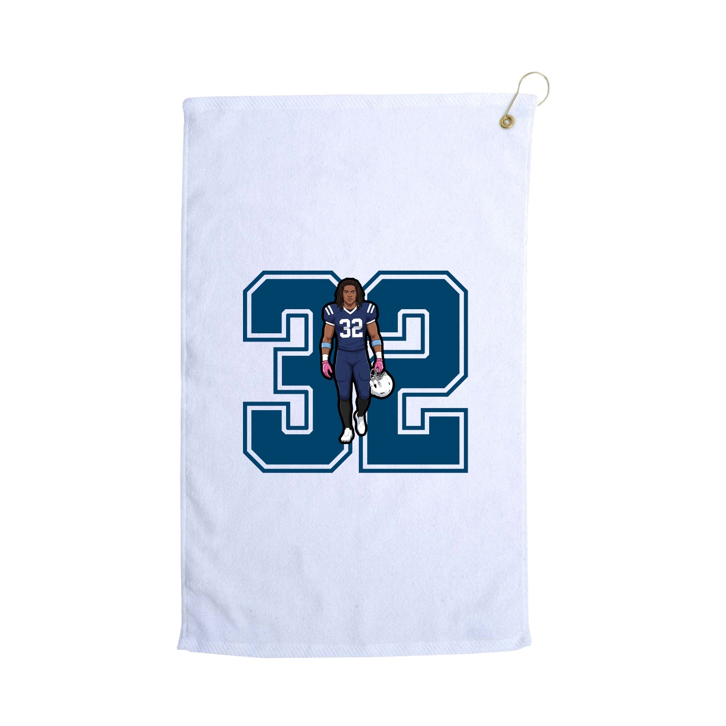 Golf Towel — Number in White