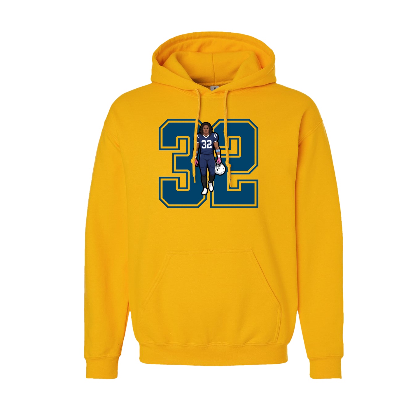 Hoodie — Number in Gold