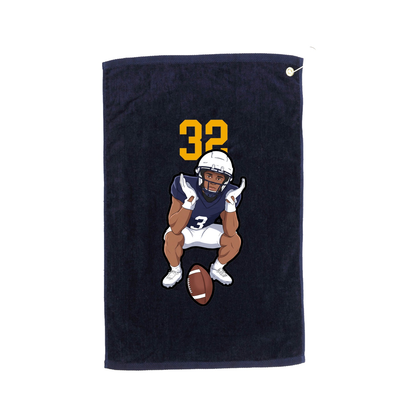 Golf Towel — Number Top in Navy