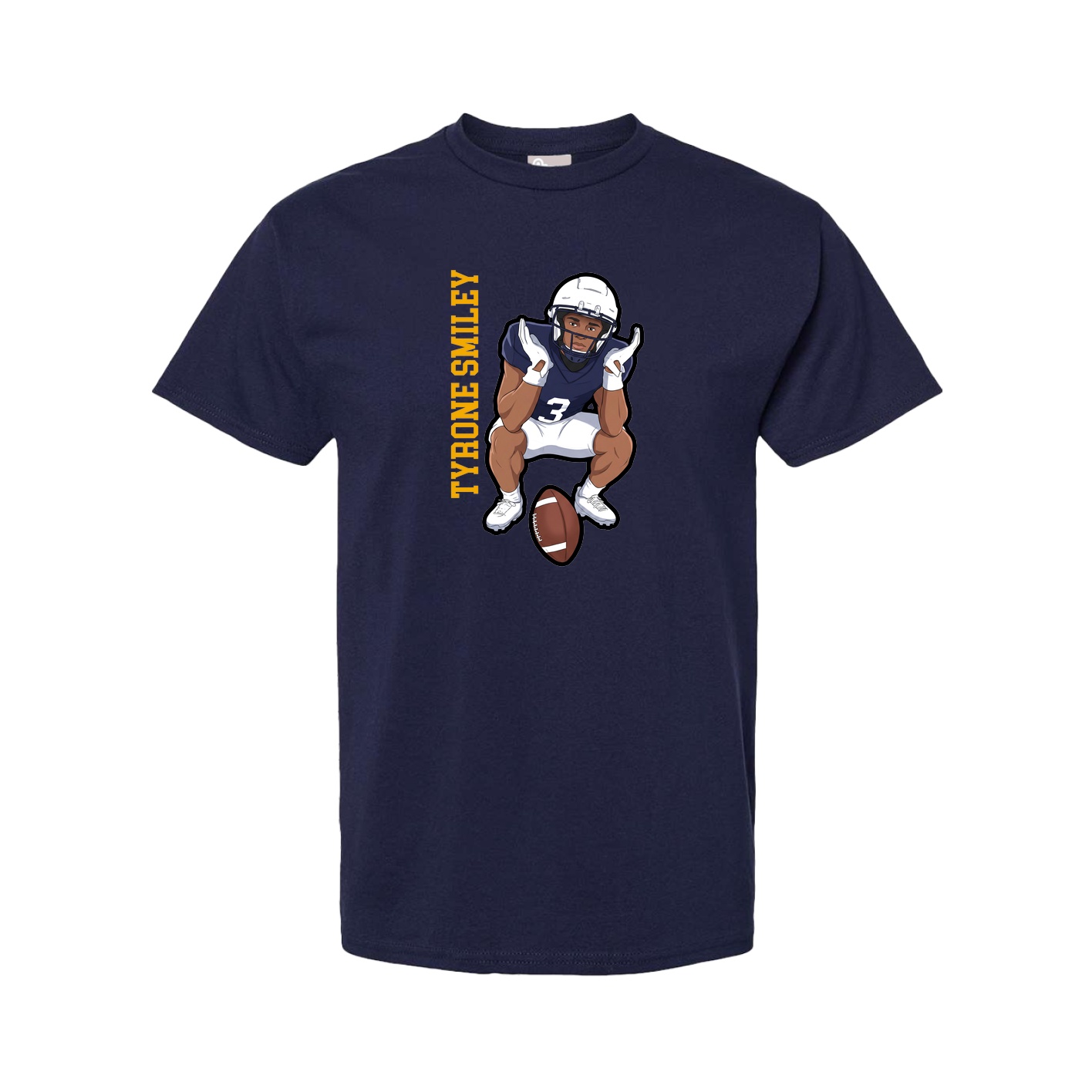 Youth Tee — Name Vertical in Navy