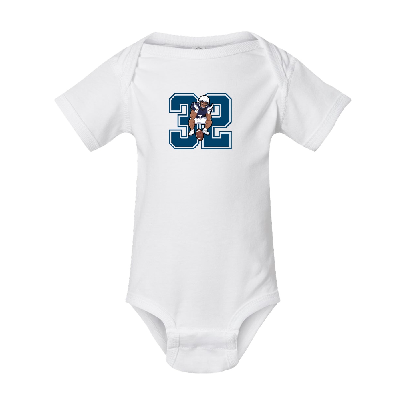 Baby Onesie — Number in White