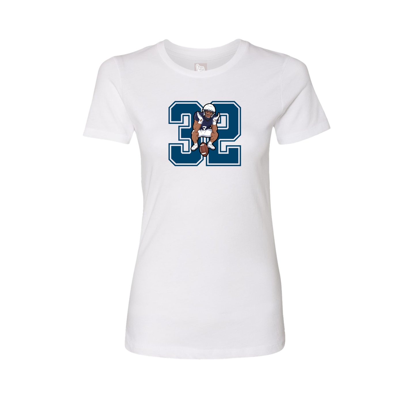 Womens Tee — Number in White