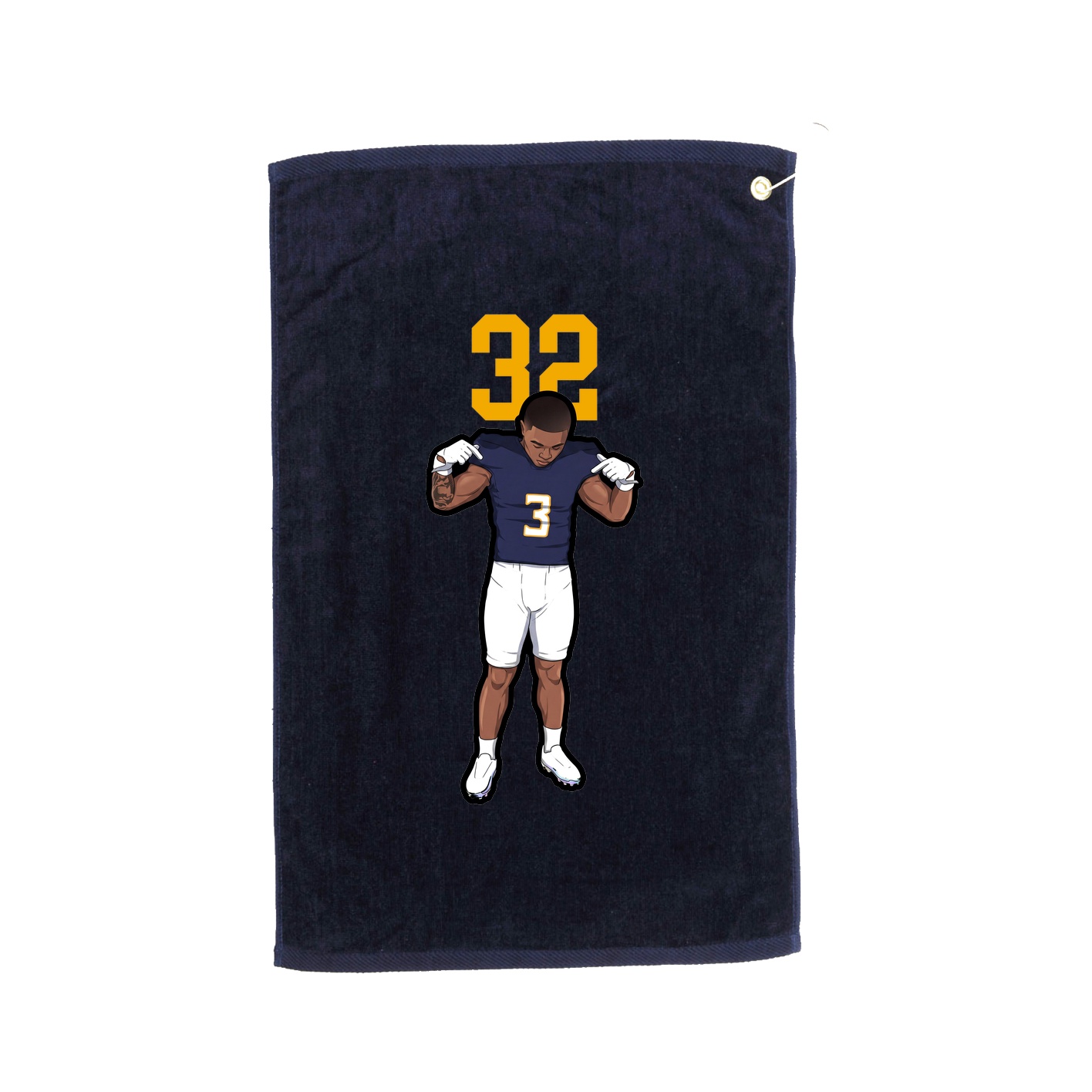 Golf Towel — Number Top in Navy