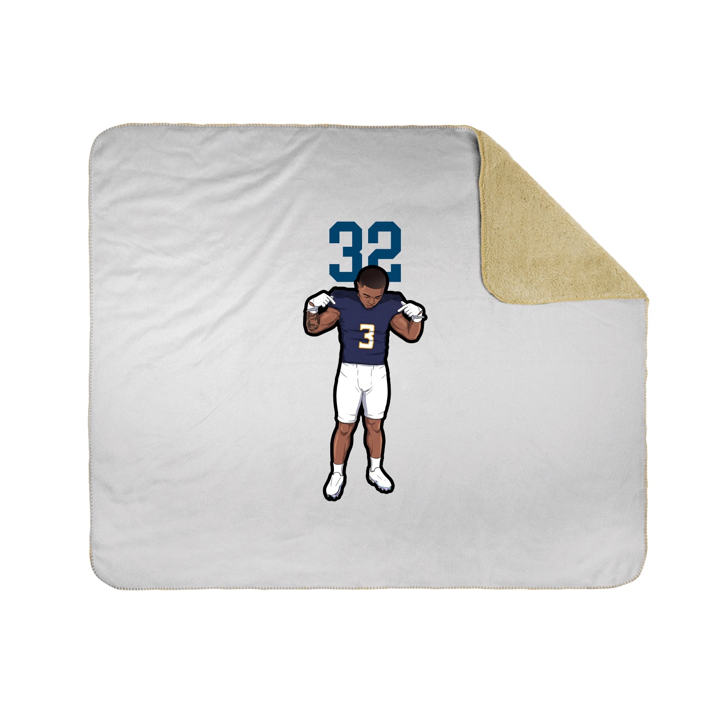 Throw Blanket — Number Top in White