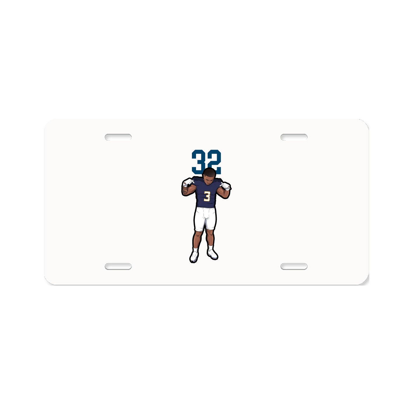 License Plate — Number Top in Classic