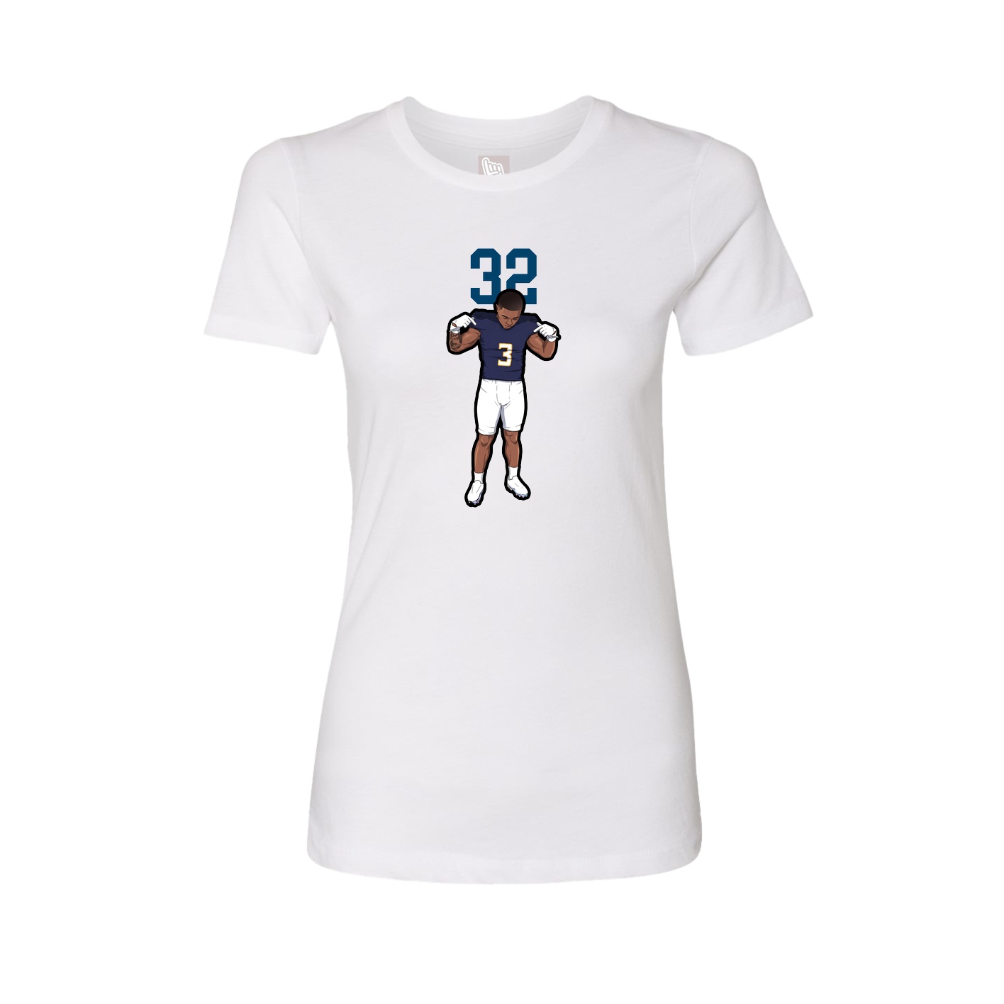 Womens Tee — Number Top in White