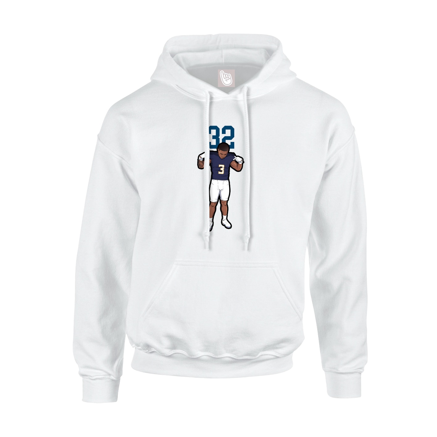 Hoodie — Number Top in White