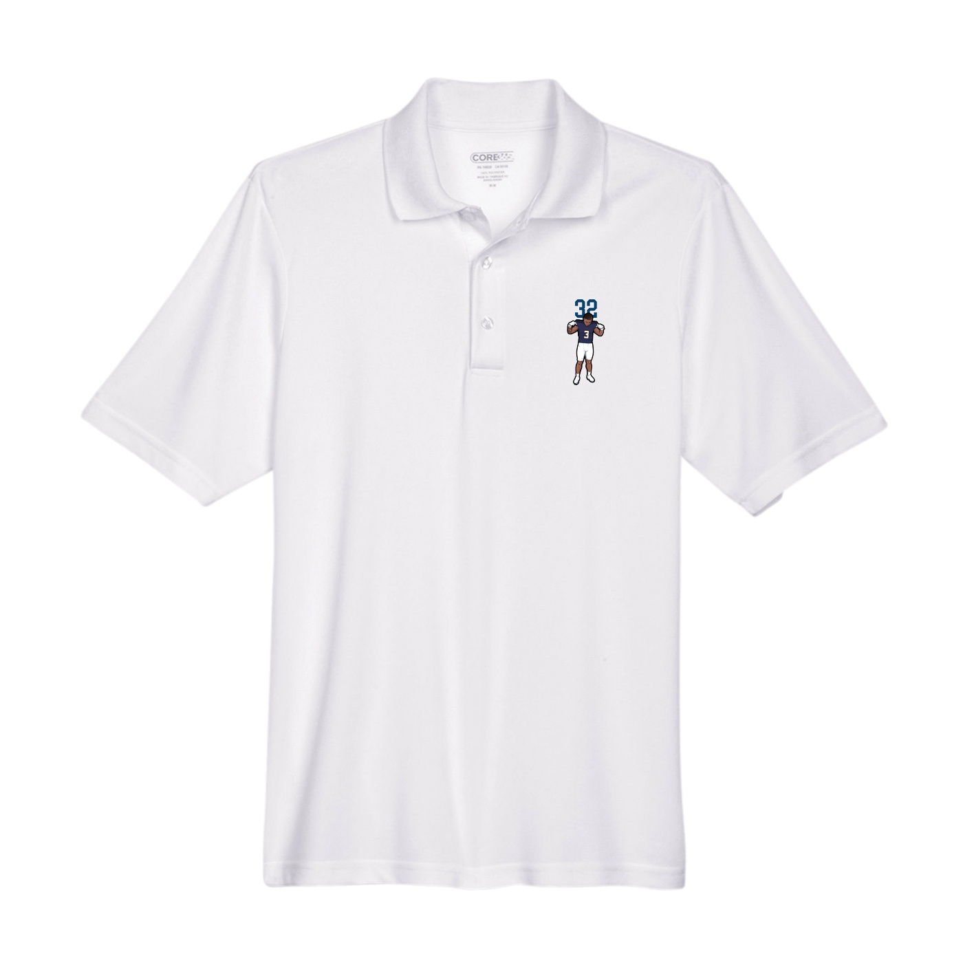 Performance Polo — Number Top in White