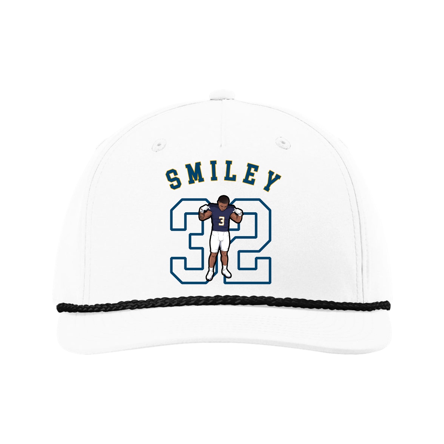 Five-Panel Classic Rope Cap — Shirsey Arch in White