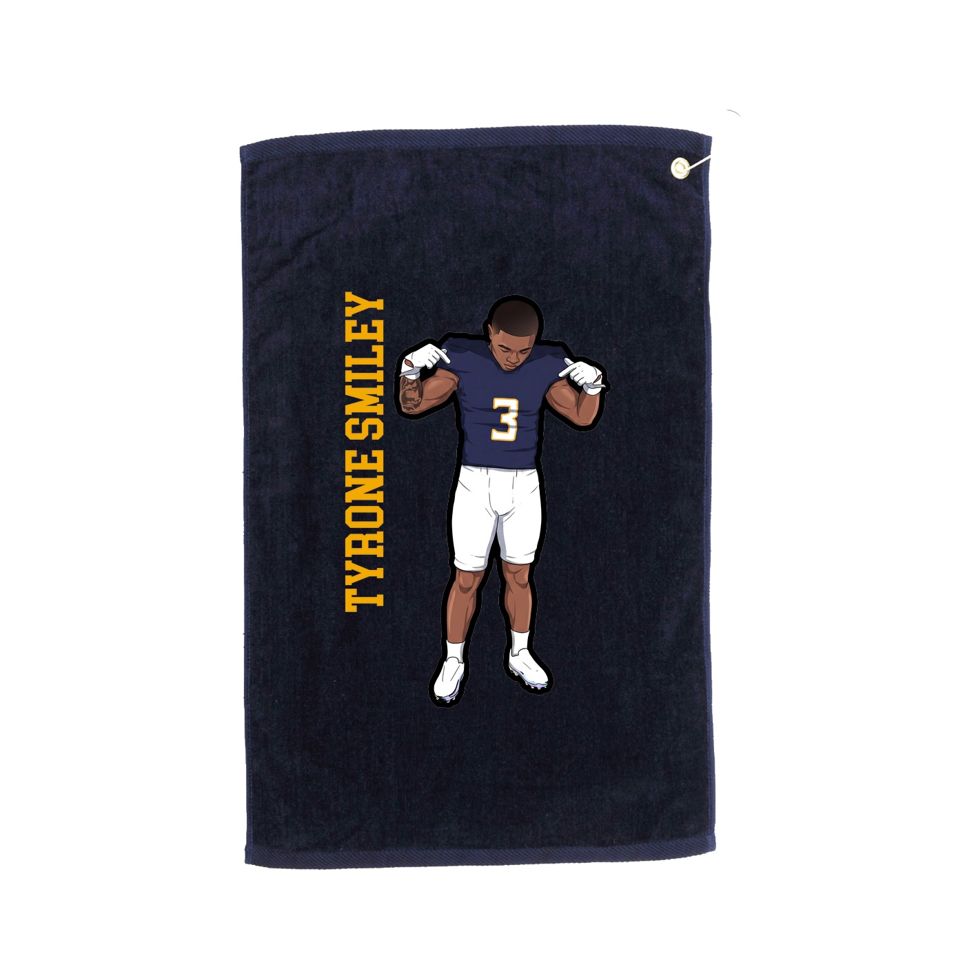 Golf Towel — Name Vertical in Navy