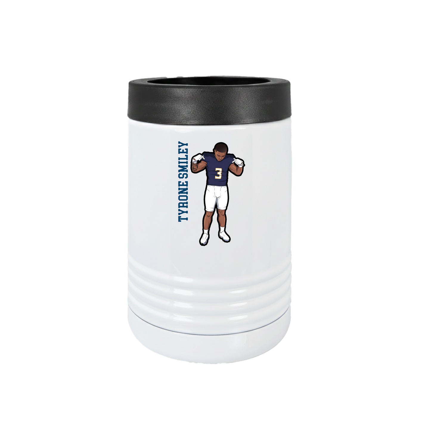 Beverage Holder — Name Vertical in White