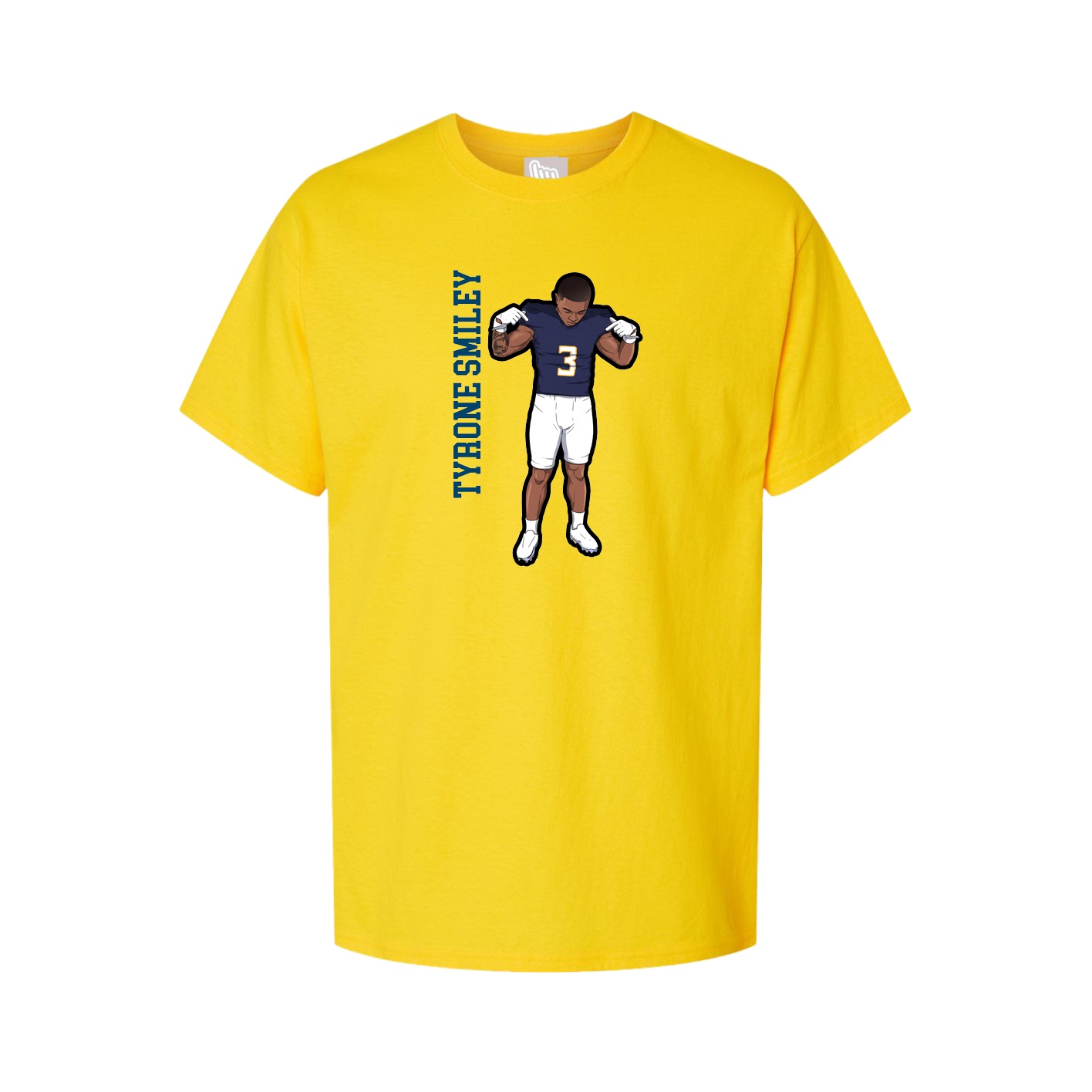 Youth Tee — Name Vertical in Gold