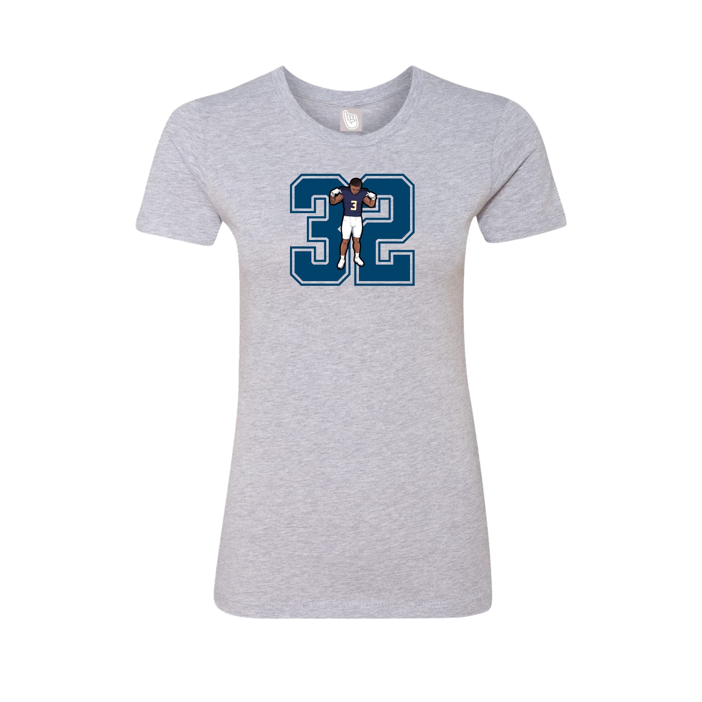 Womens Tee — Number in Grey