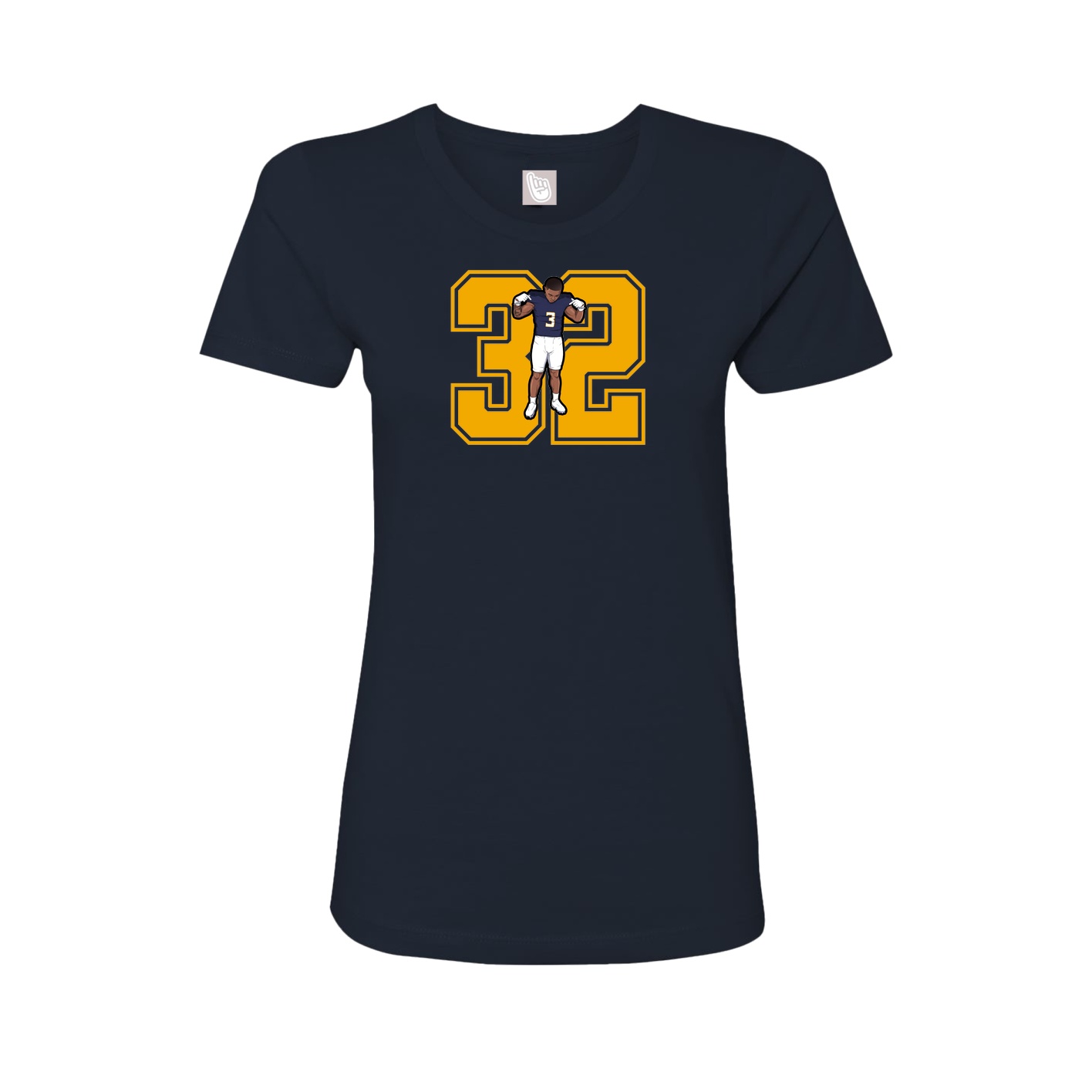Womens Tee — Number in Navy