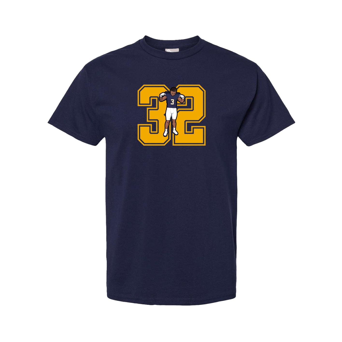 Youth Tee — Number in Navy