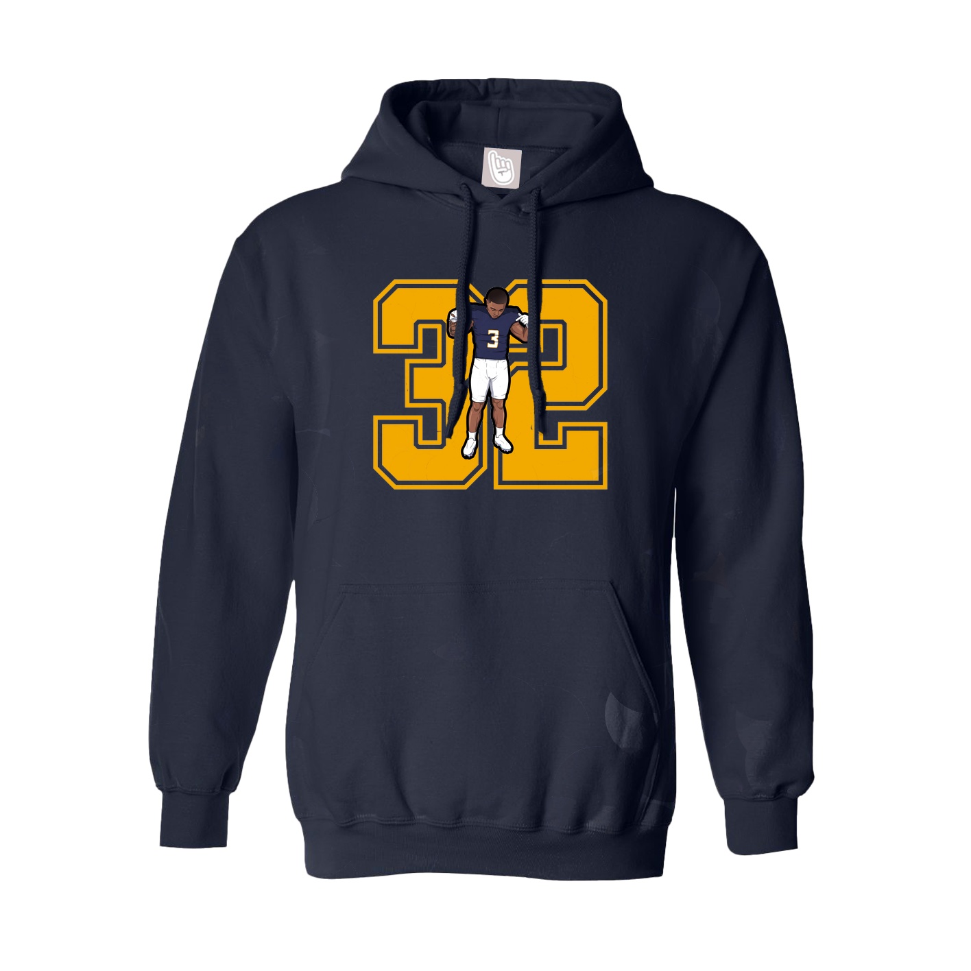 Hoodie — Number in Navy