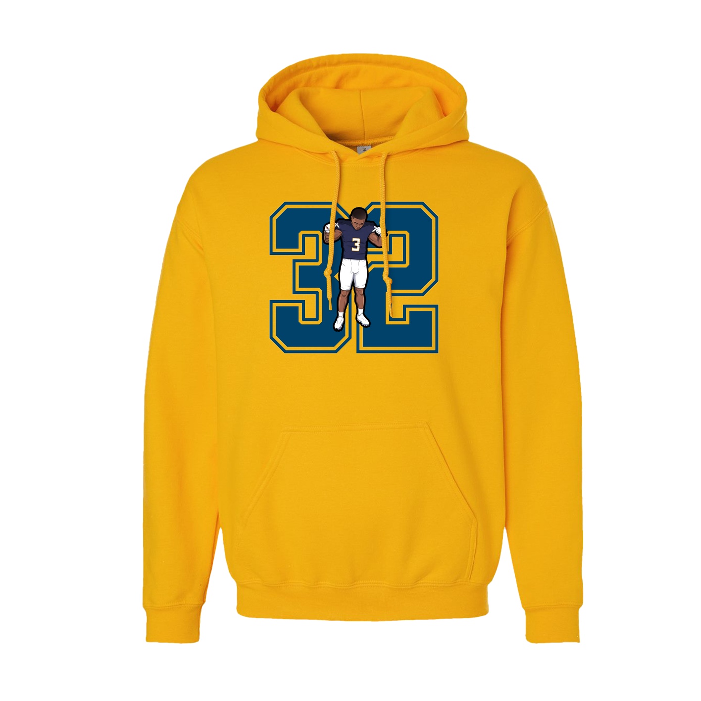 Hoodie — Number in Gold