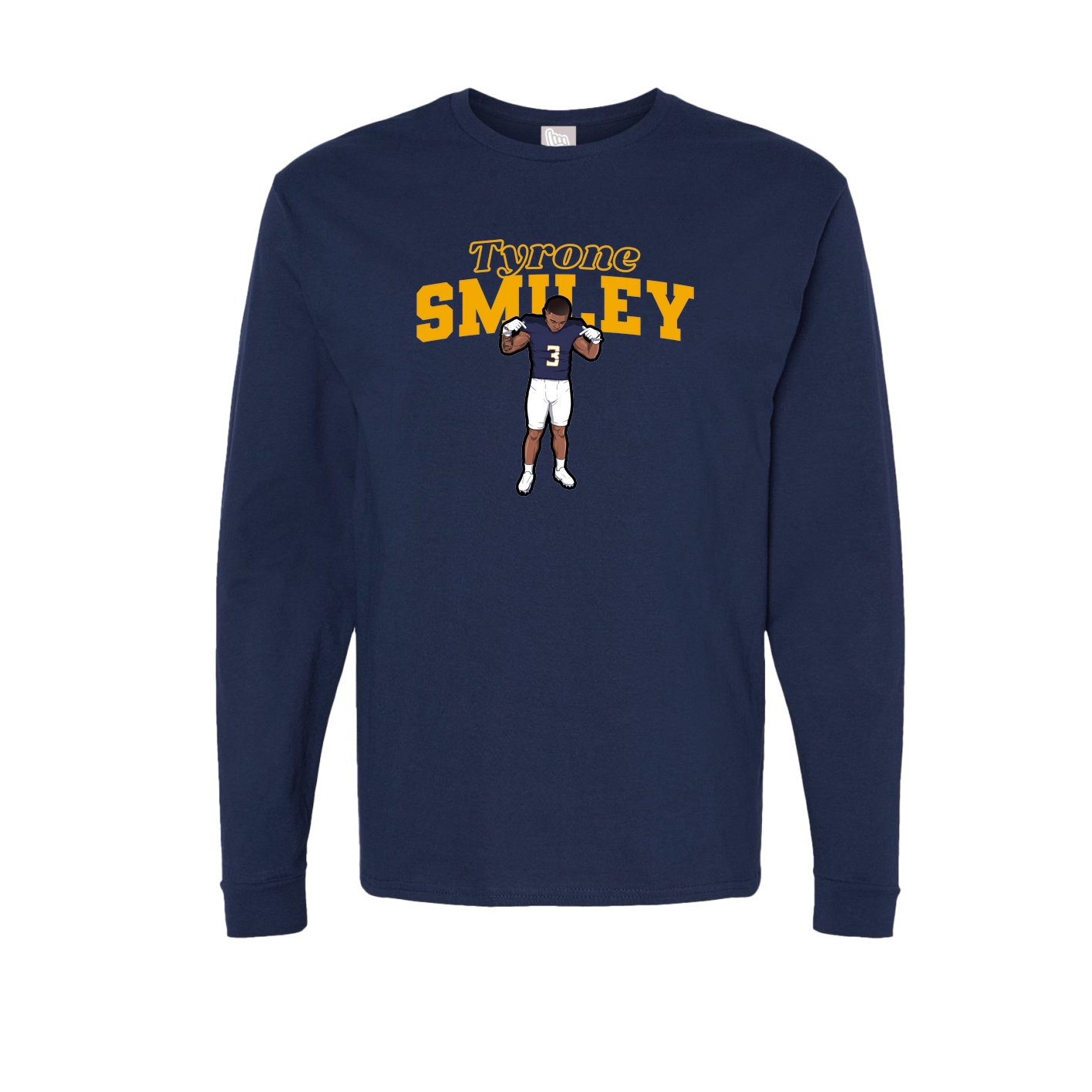 Long Sleeve Tee — Name Arch in Navy