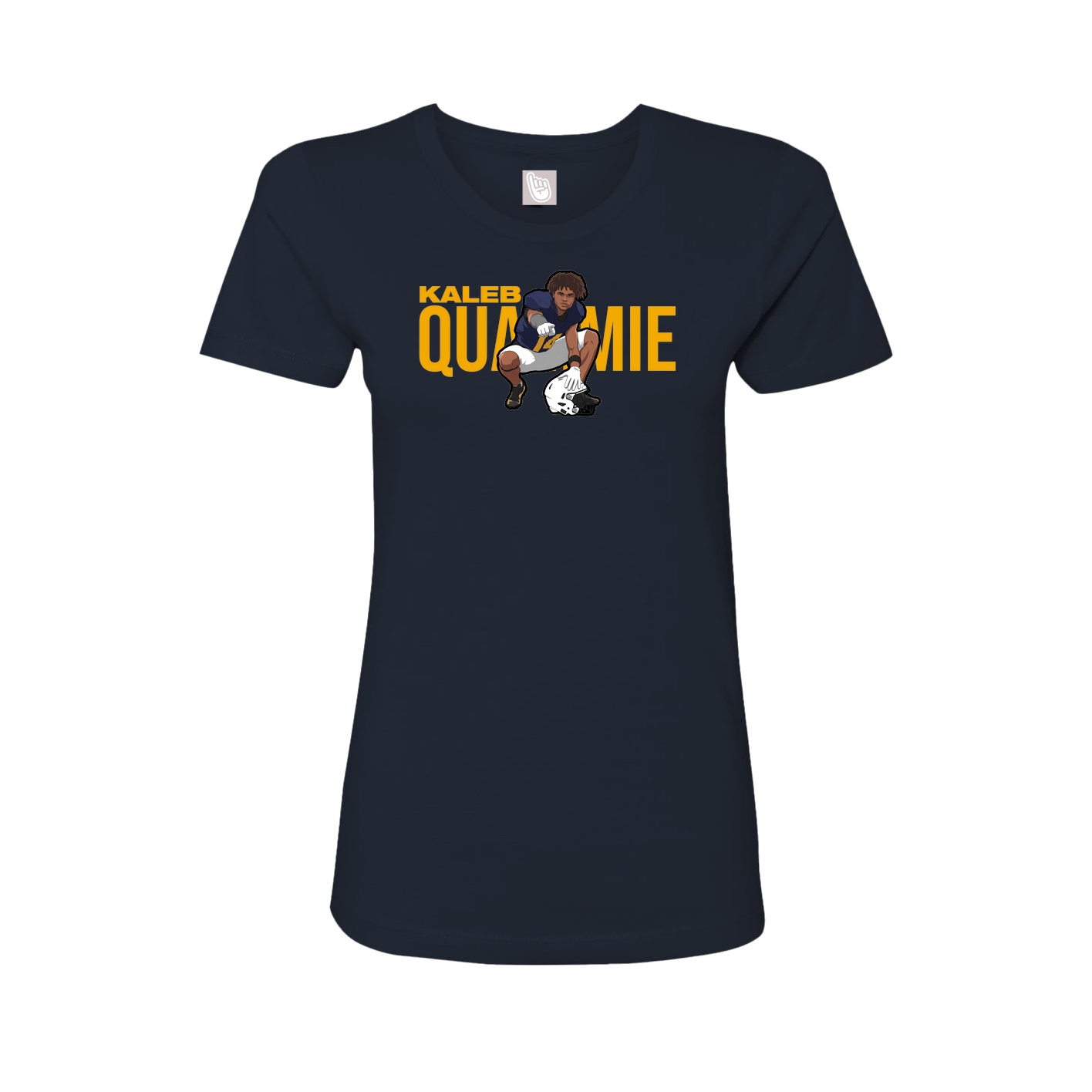 Fitted Women's Tee — Player Name in Navy
