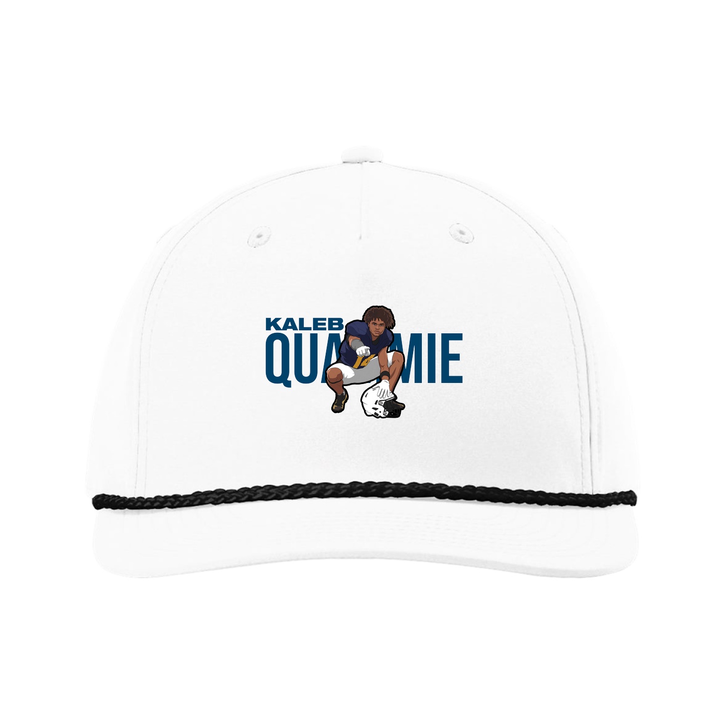 Five-Panel Classic Rope Cap — Player Name in White