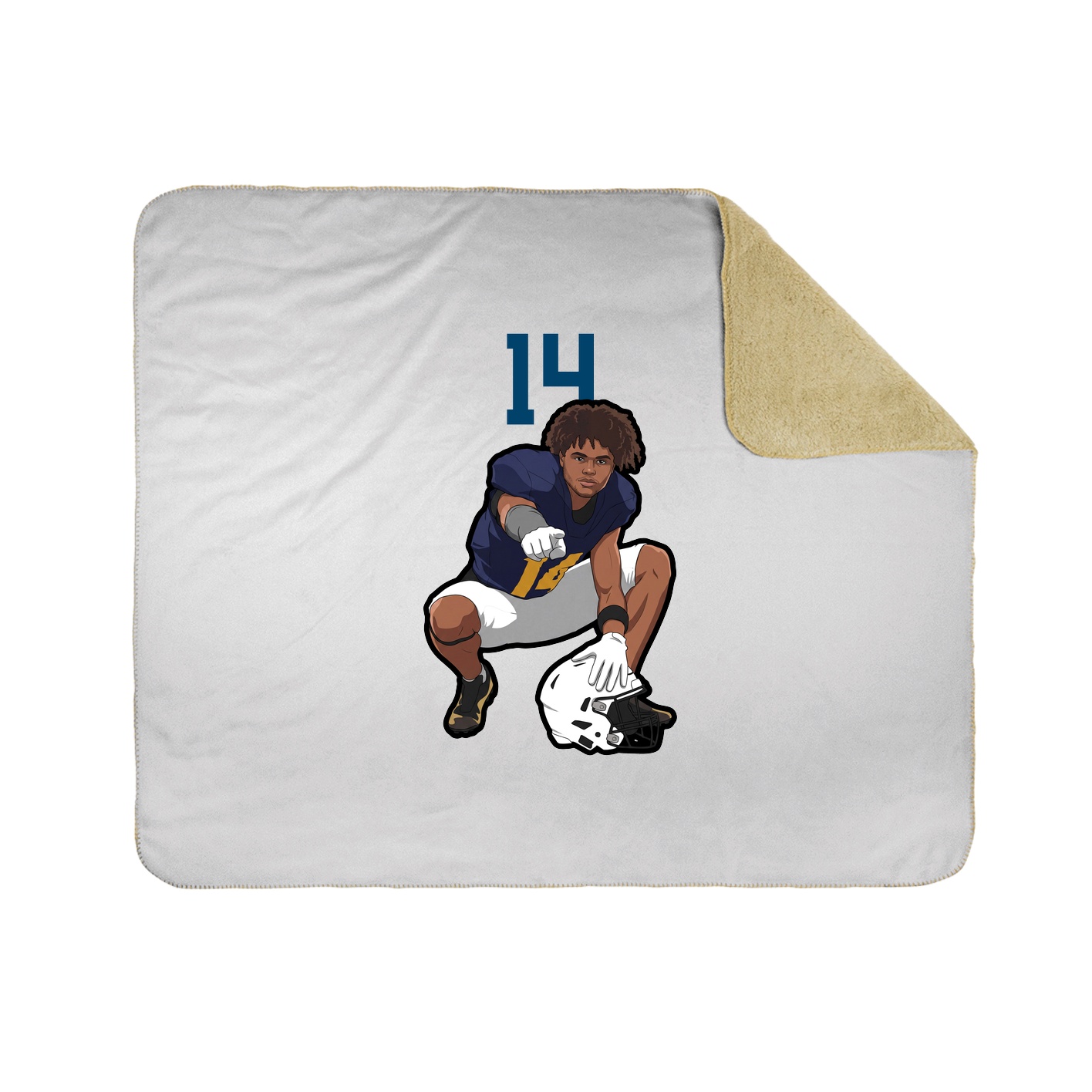Throw Blanket — Number Top in White