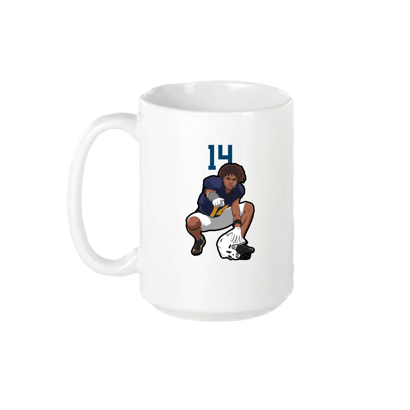 15oz Coffee Mug — Number Top in White