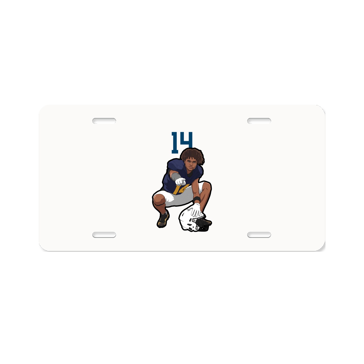 License Plate — Number Top in Classic