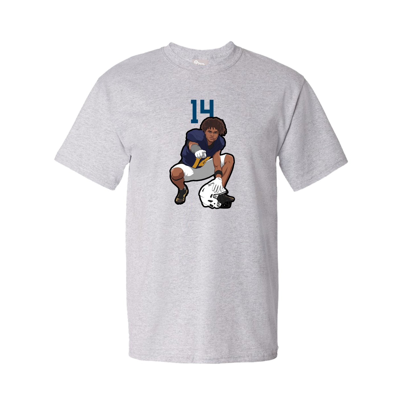 Youth Tee — Number Top in Grey