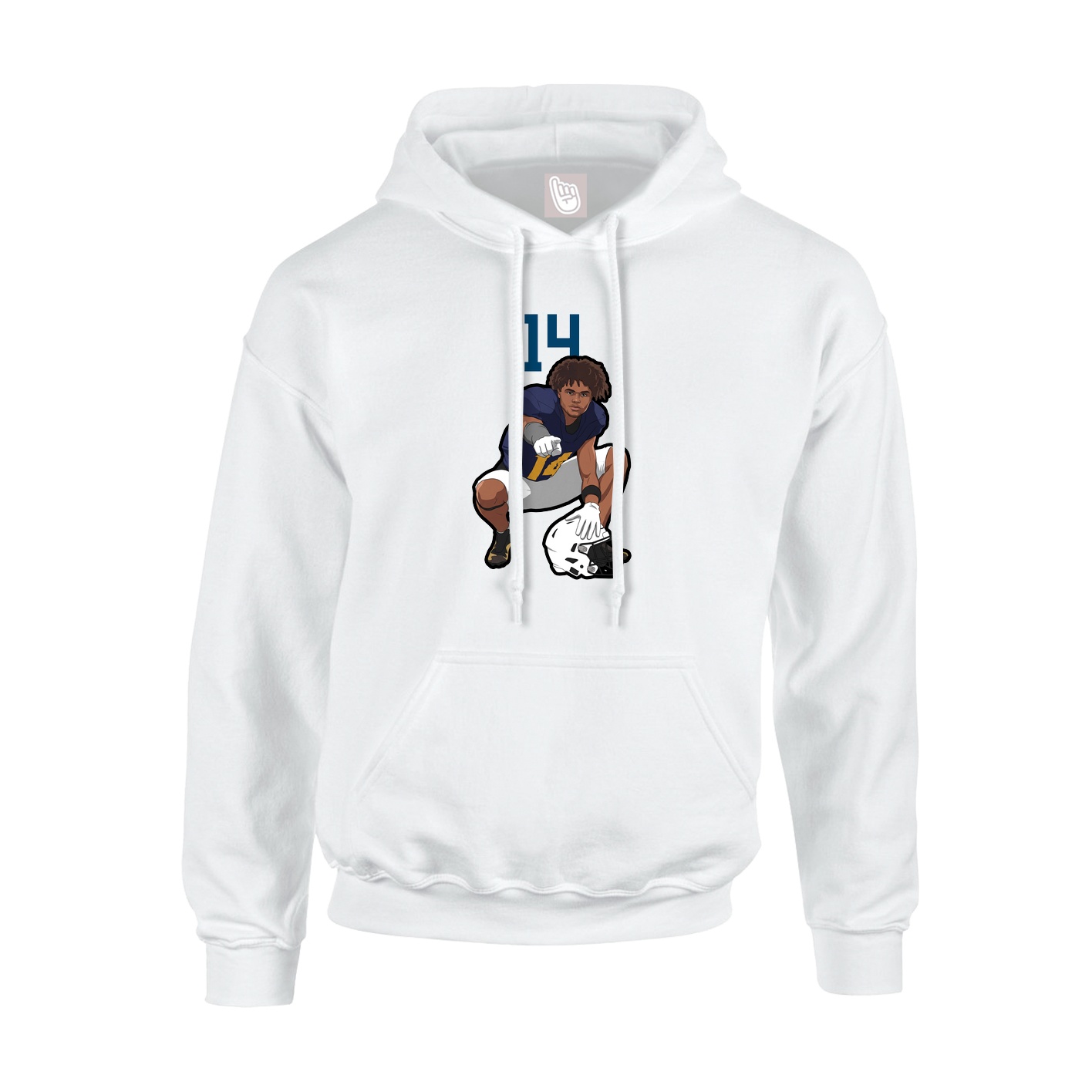 Hoodie — Number Top in White