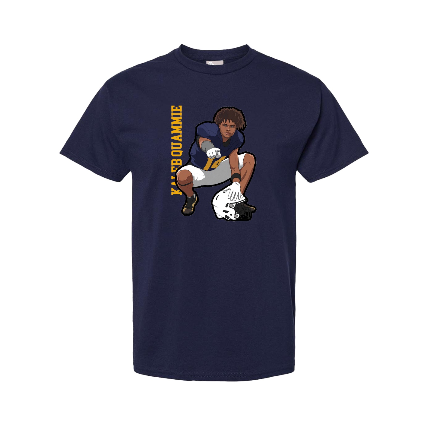 Youth Tee — Name Vertical in Navy