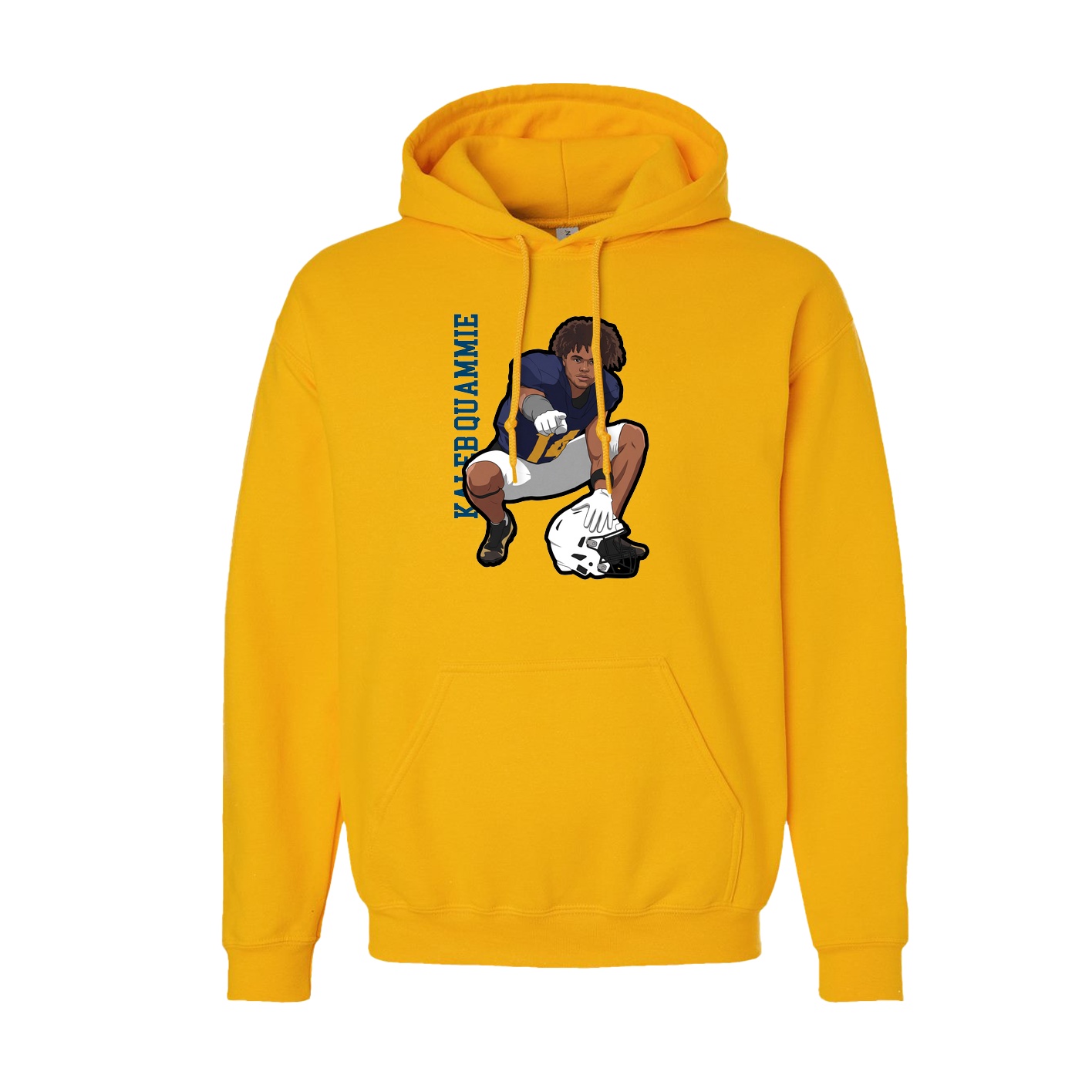 Hoodie — Name Vertical in Gold