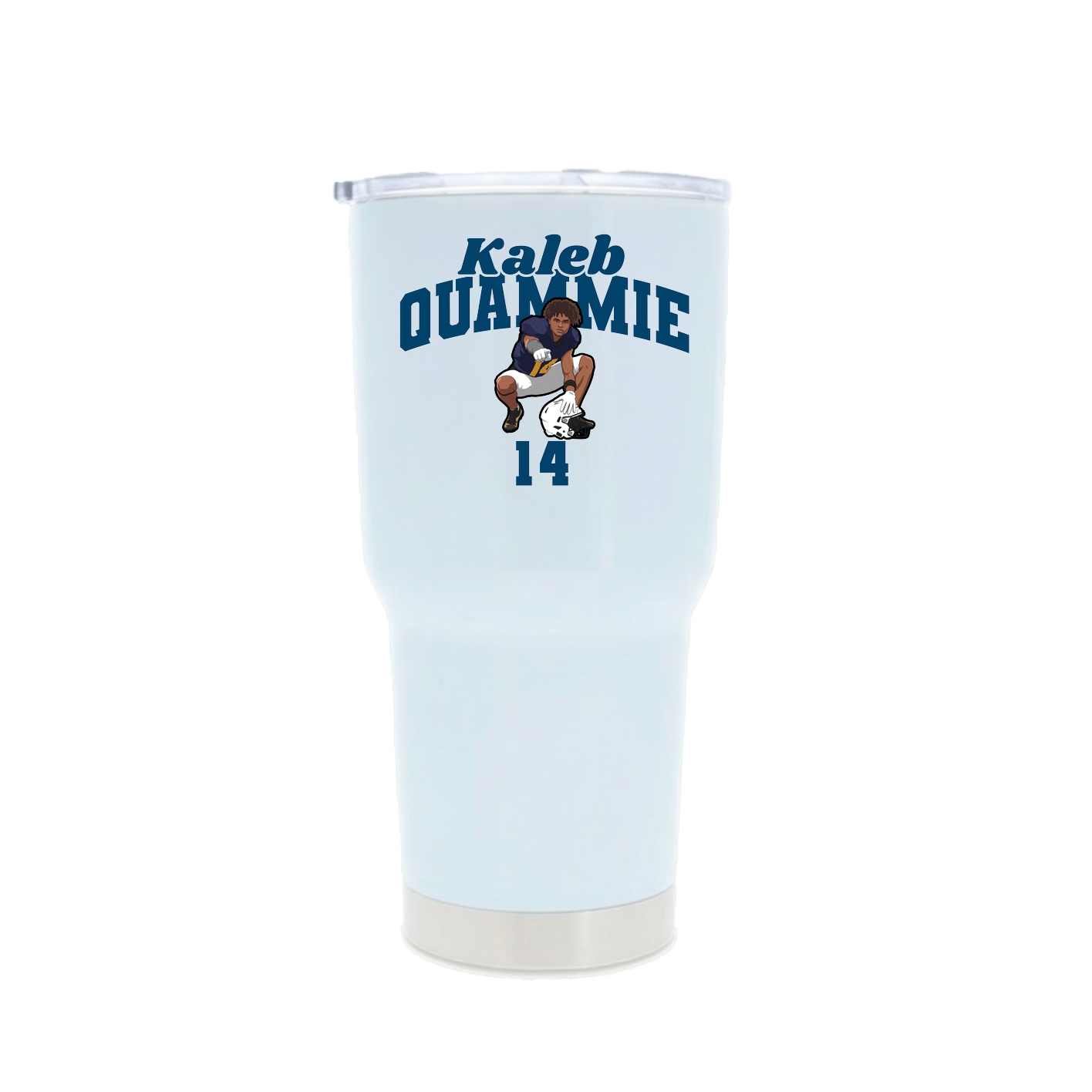 30oz Stainless Steel Tumbler — Signature Arch in White