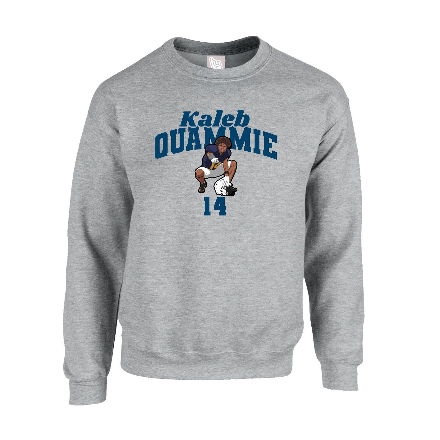 Fleece Crew — Signature Arch in Grey