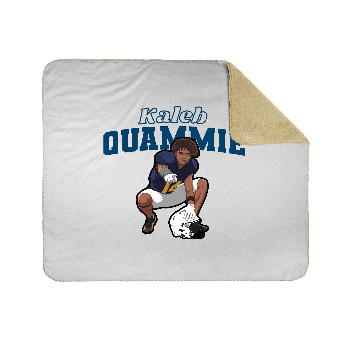 Throw Blanket — Name Arch in White