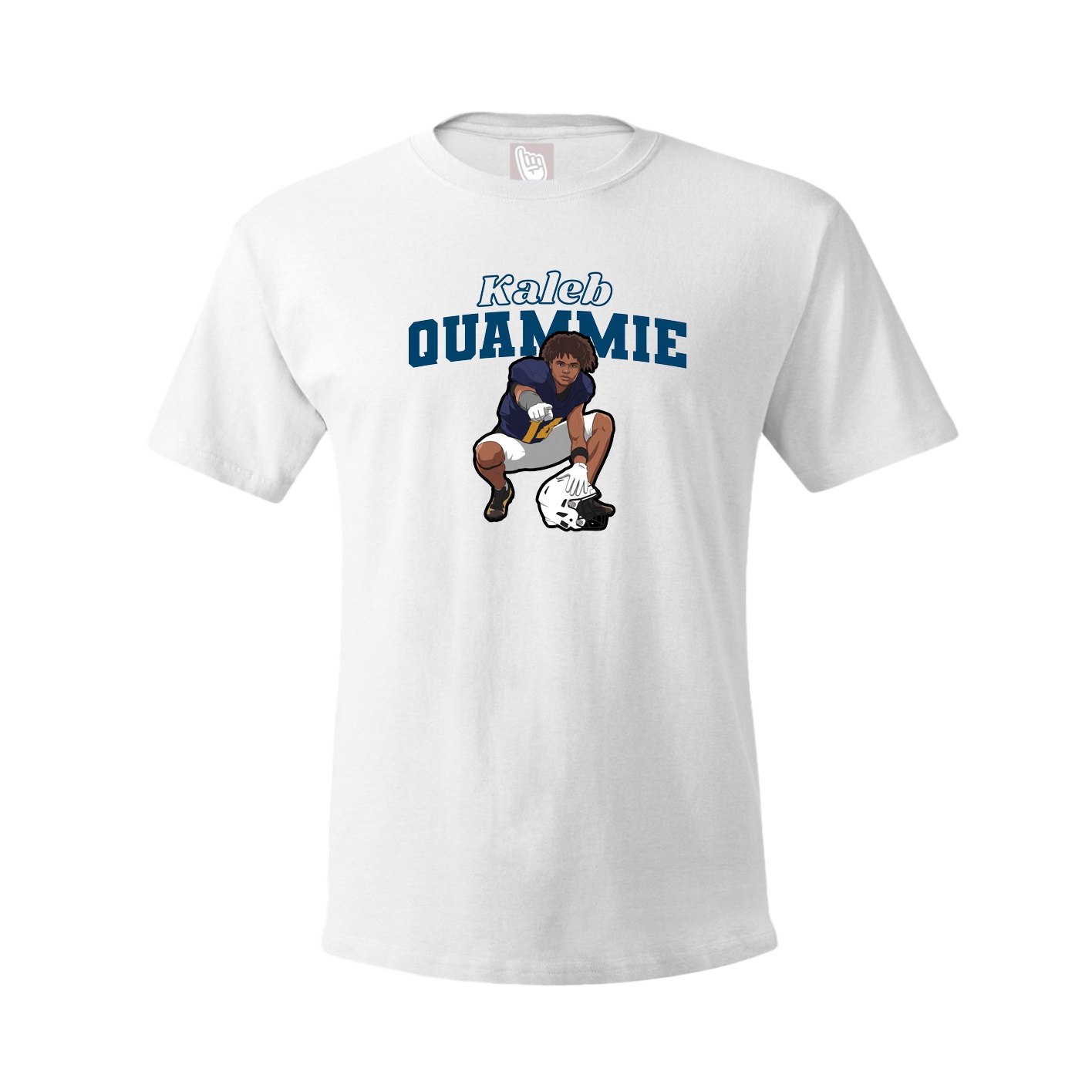Youth Tee — Name Arch in White