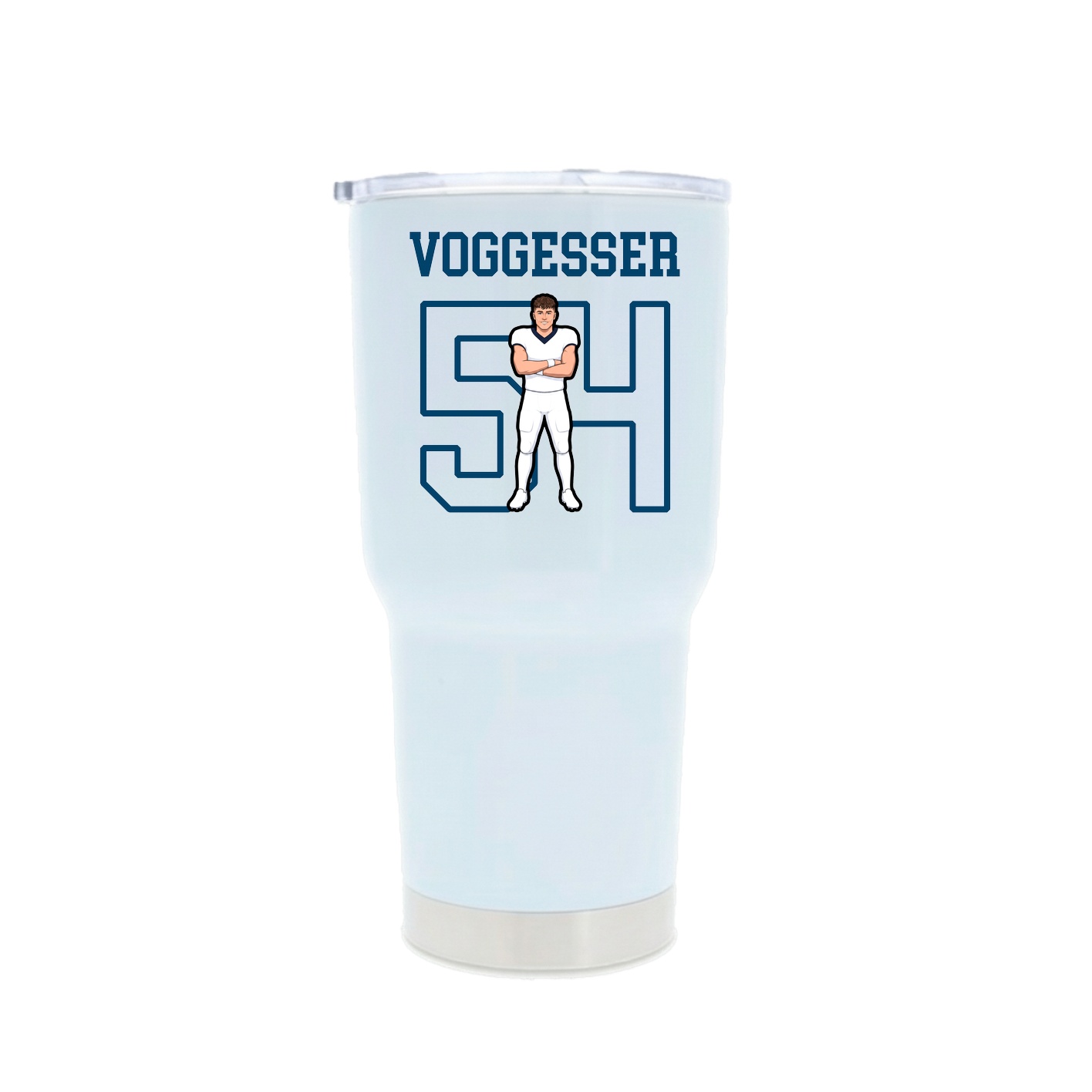 30oz Stainless Steel Tumbler — Shirsey in White