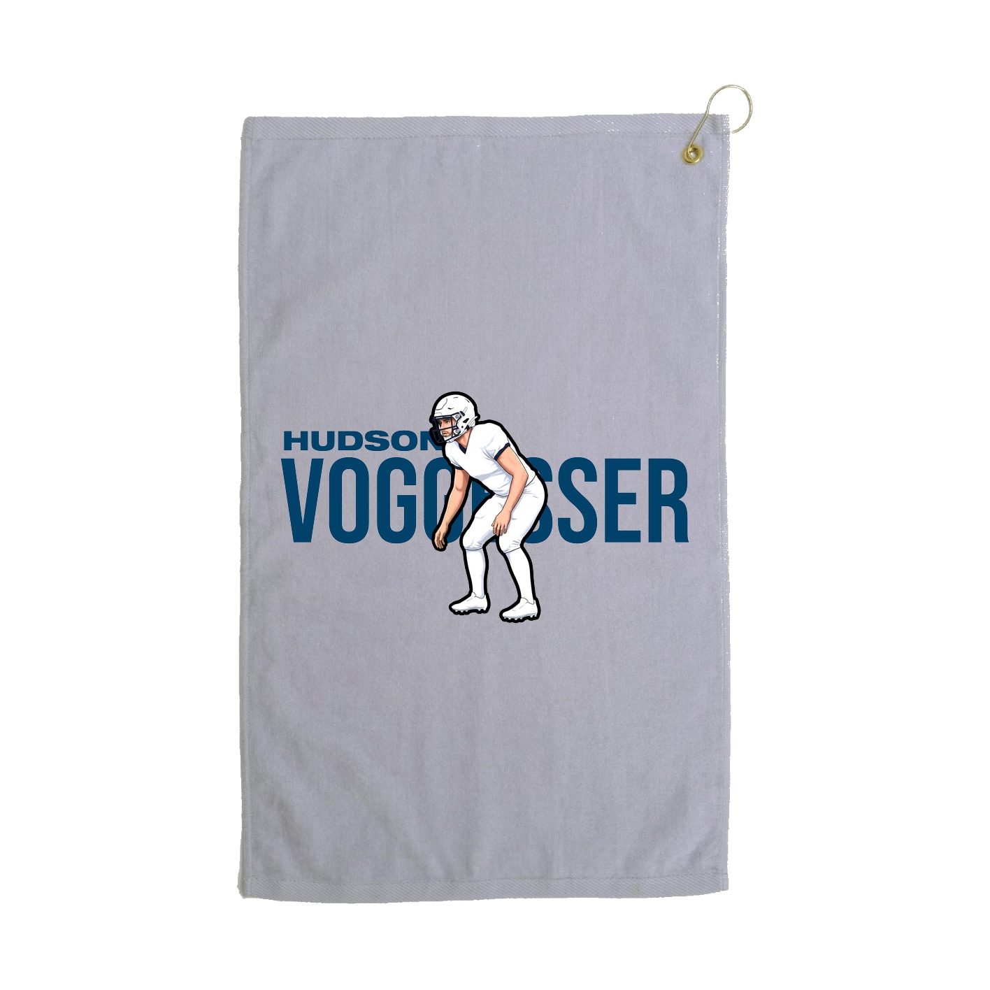 Golf Towel — Player Name in Grey