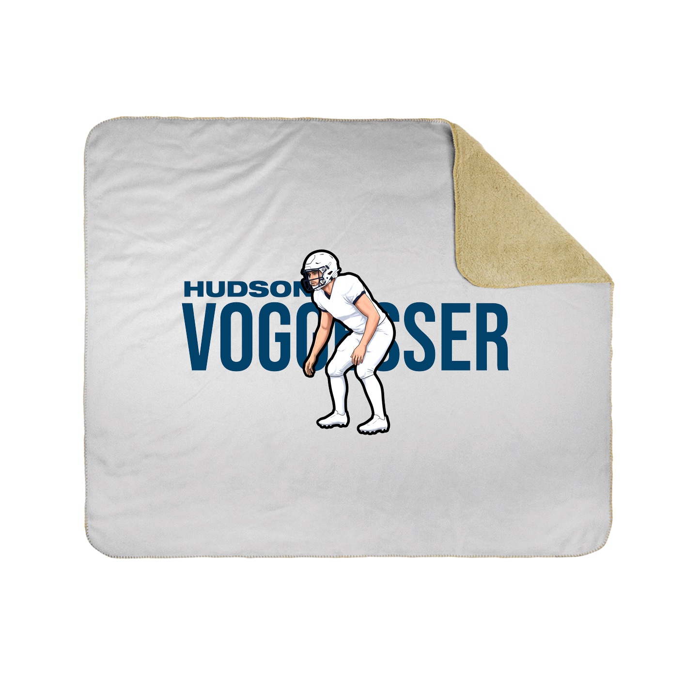 Throw Blanket — Player Name in White