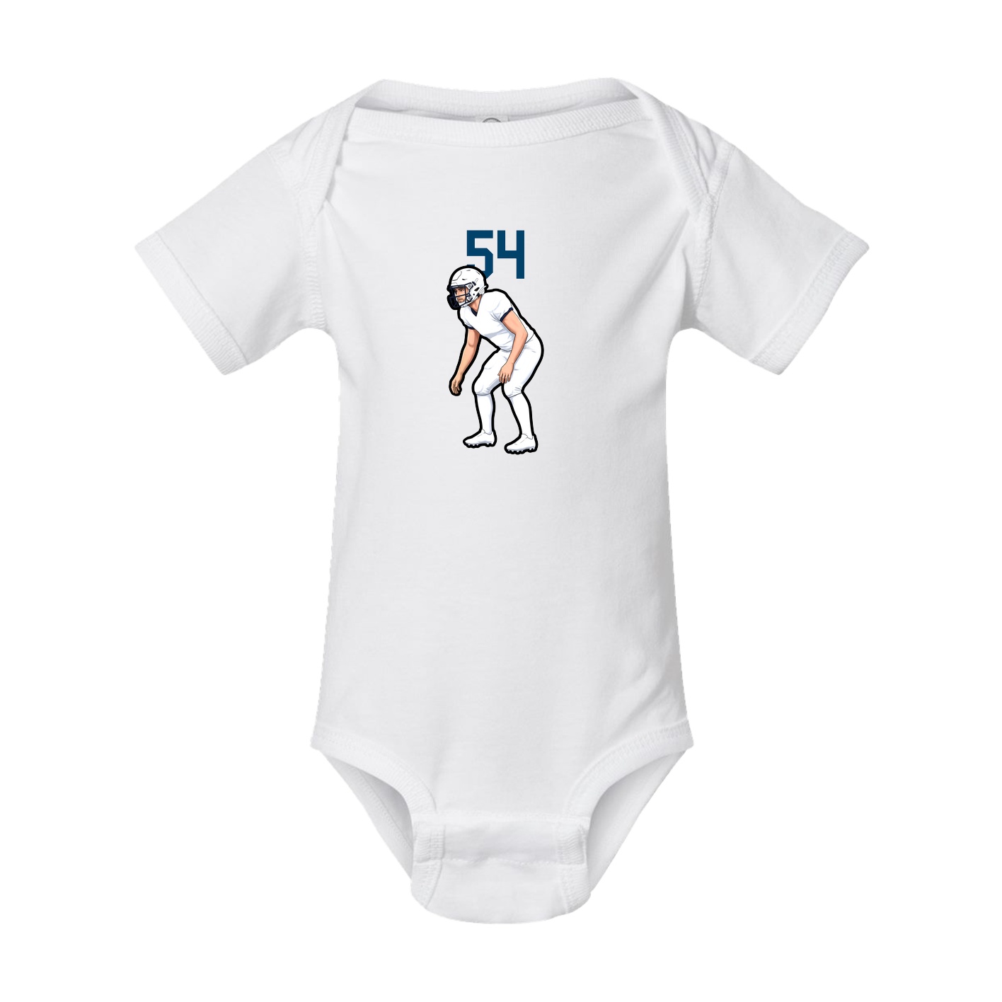 Baby Onesie — Number Top in White