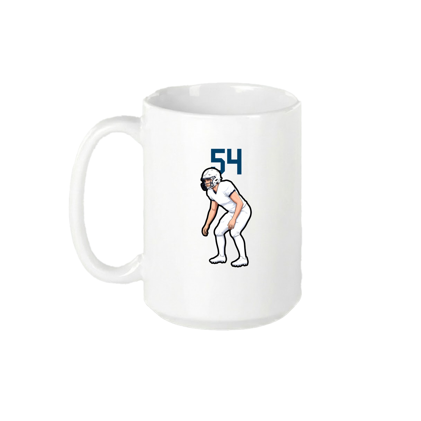 15oz Coffee Mug — Number Top in White