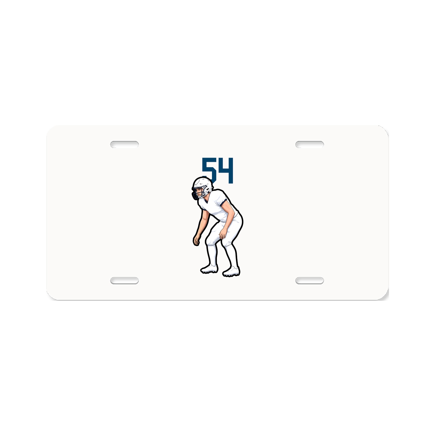 License Plate — Number Top in Classic