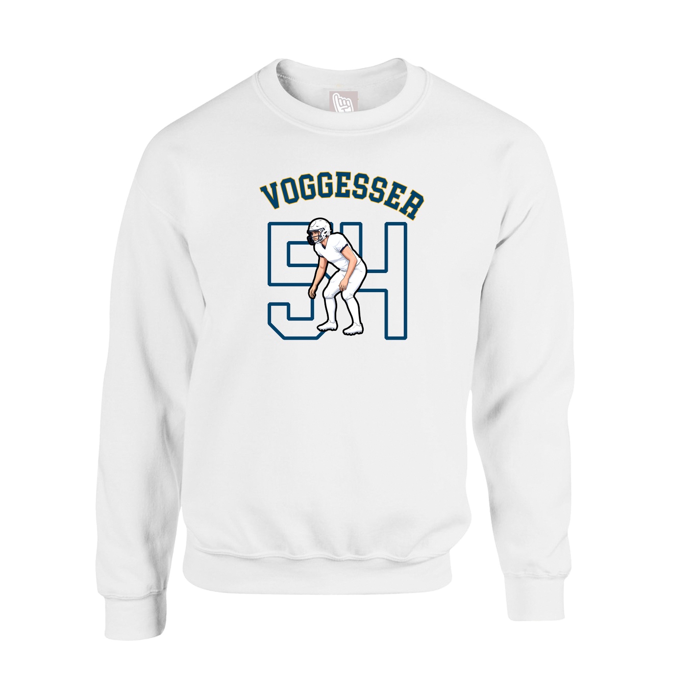 Fleece Crew — Shirsey Arch in White