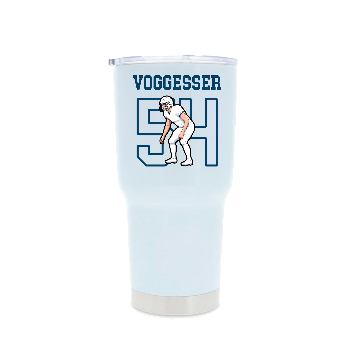 30oz Stainless Steel Tumbler — Shirsey in White