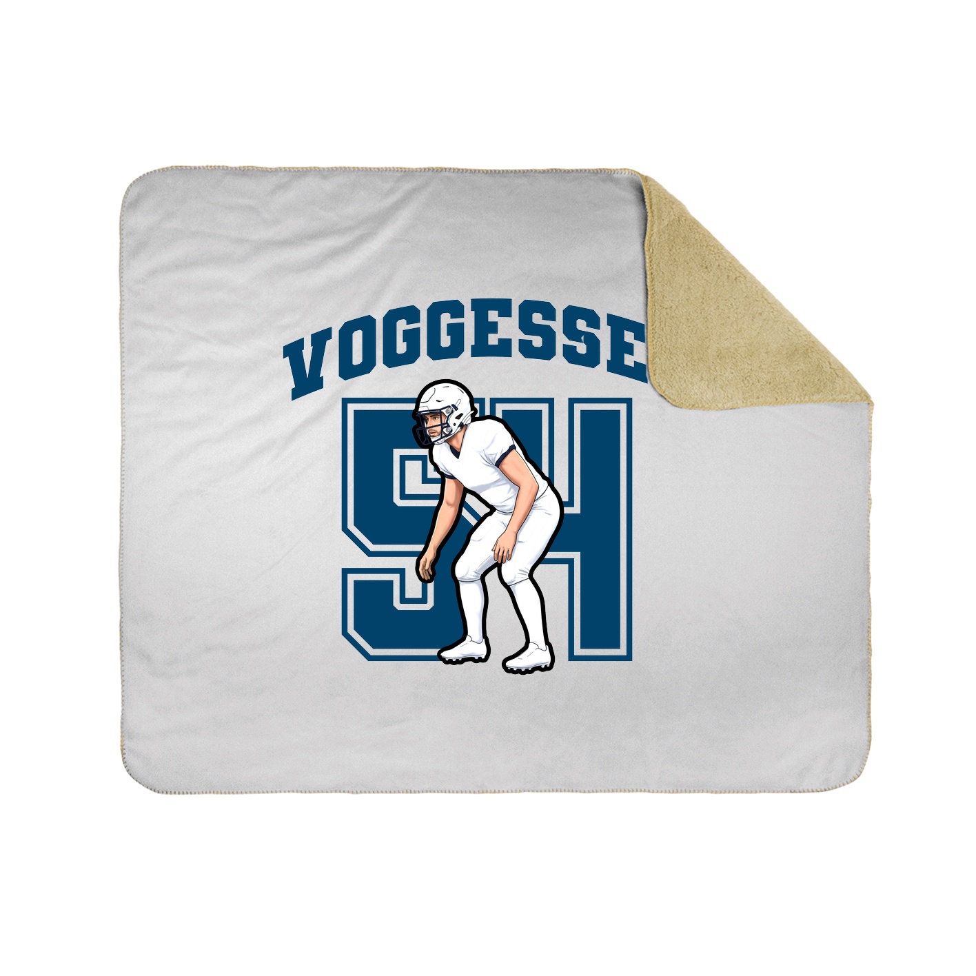Throw Blanket — Number in White