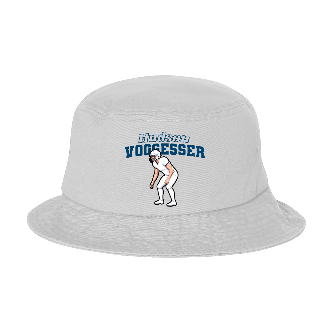 Bucket Cap — Name Arch in White