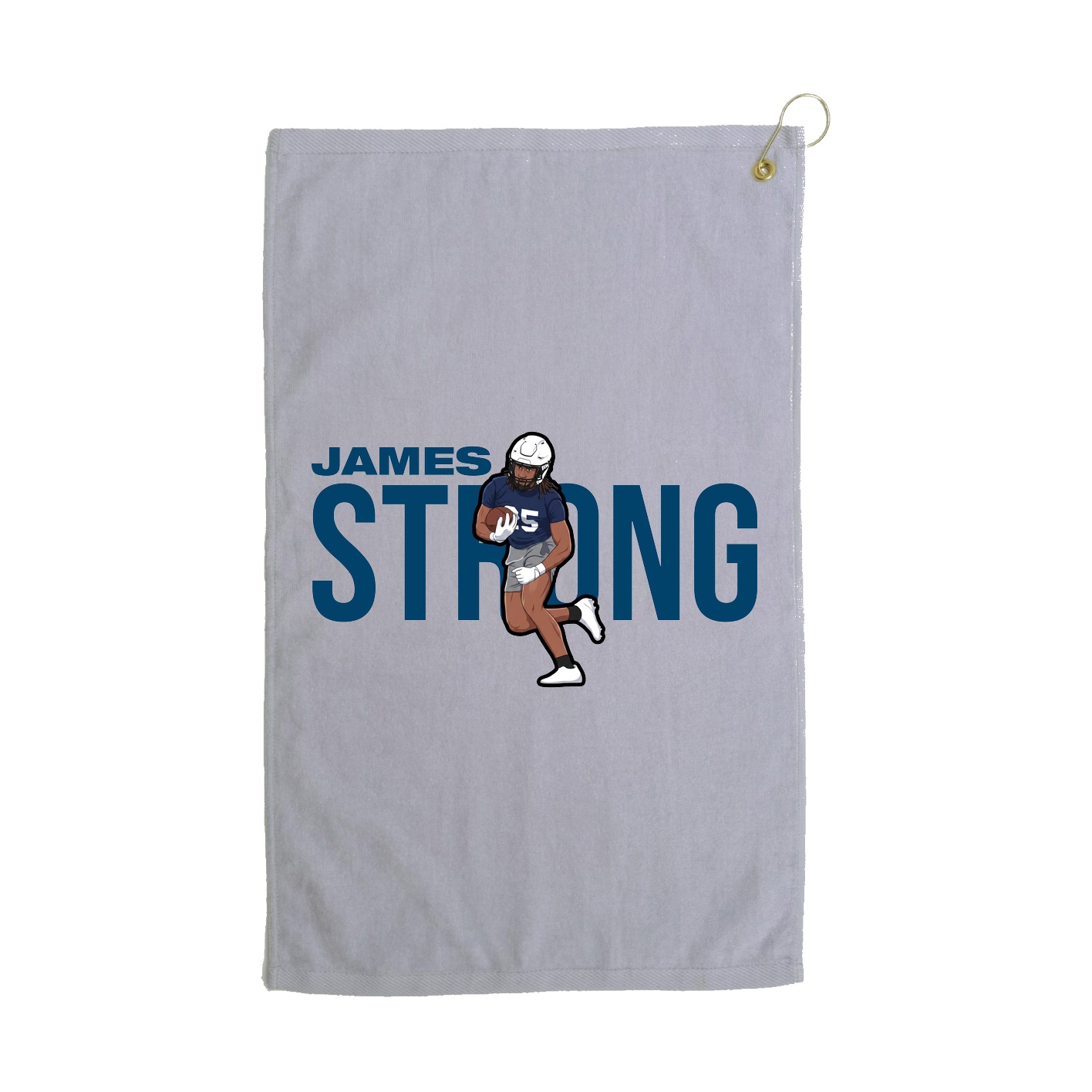 Golf Towel — Player Name in Grey